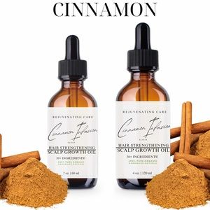 Organic Hair Strengthening & Scalp Growth Serum Cinnamon scent 2 ounce